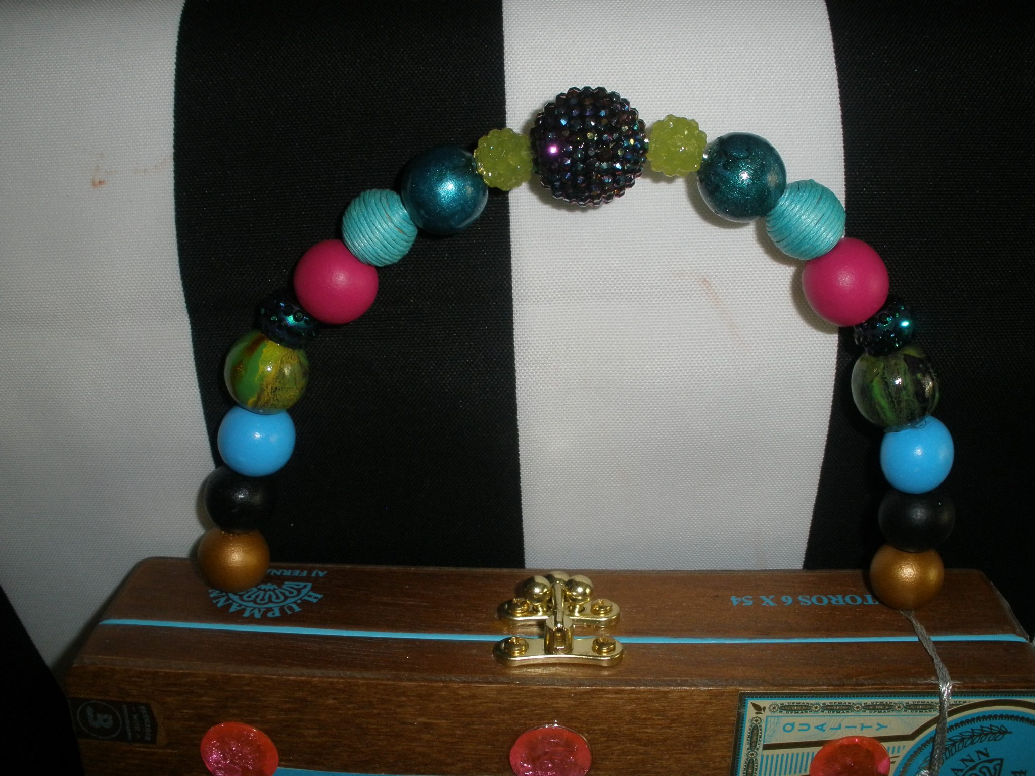 SOLD 1394 Cocktail / Wine Cigar Box Purse