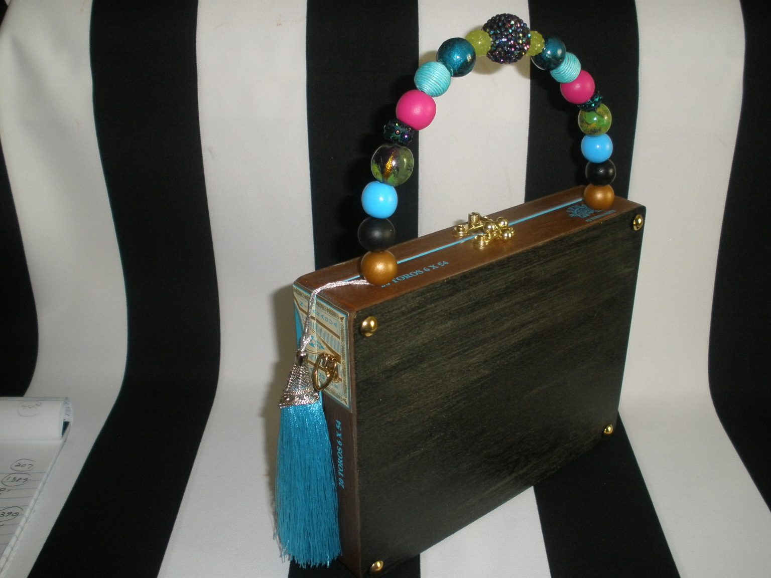 SOLD 1394 Cocktail / Wine Cigar Box Purse