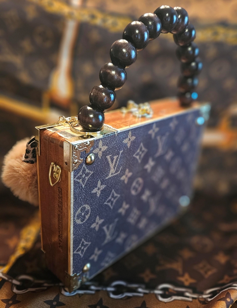 LV Monogram Mania Cigar Box Purse - Image 4
