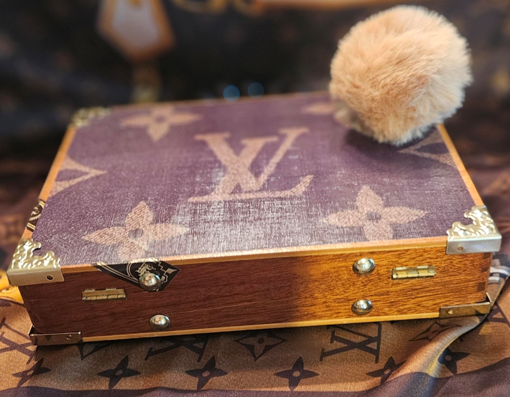 LV Monogram Mania Cigar Box Purse - Image 6