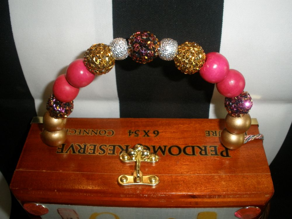 SOLD Pour Decisions Cigar Box Purse - Image 3