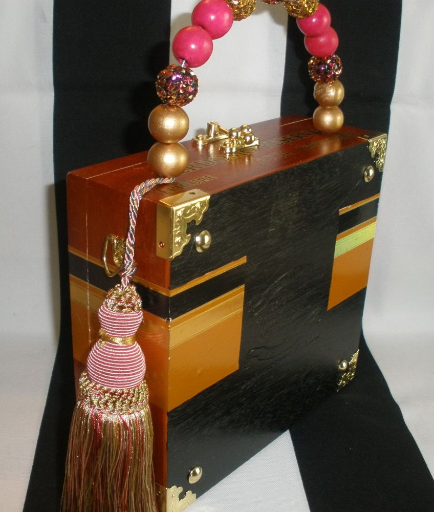 SOLD Pour Decisions Cigar Box Purse - Image 4