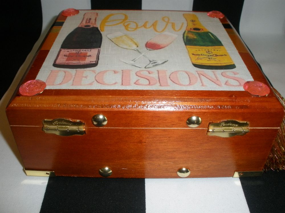 SOLD Pour Decisions Cigar Box Purse - Image 6