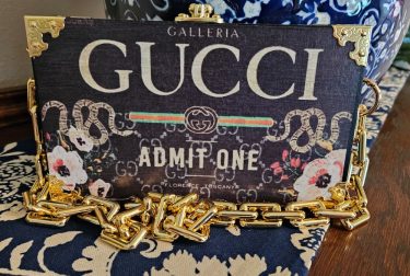 Gucci Admit One Ticket Cigar Box Purse