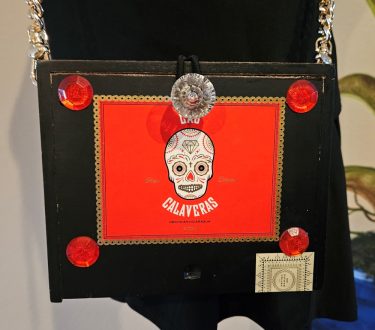 Gasparilla Red Sugar Skull Cigar Box Purse