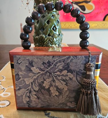 Brown Tapestry Cigar Box Purse