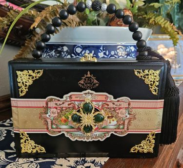Green Maltese Cross on Black "My Father" Cigar Box Purse