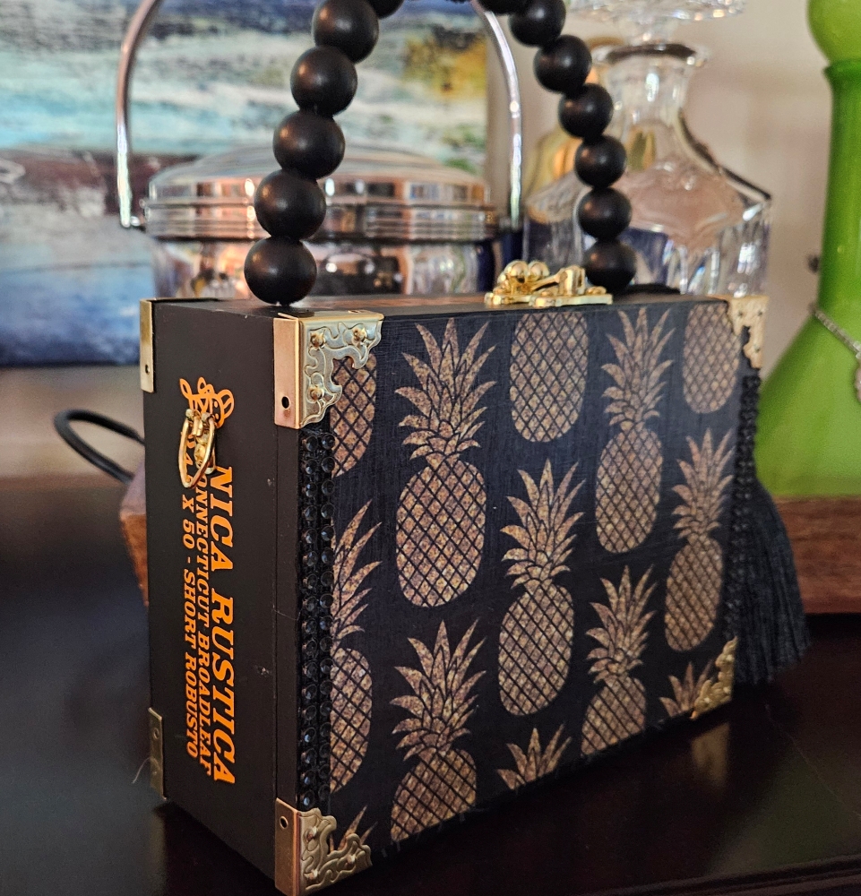 Golden Pineapple Cigar Box Purse - Image 5