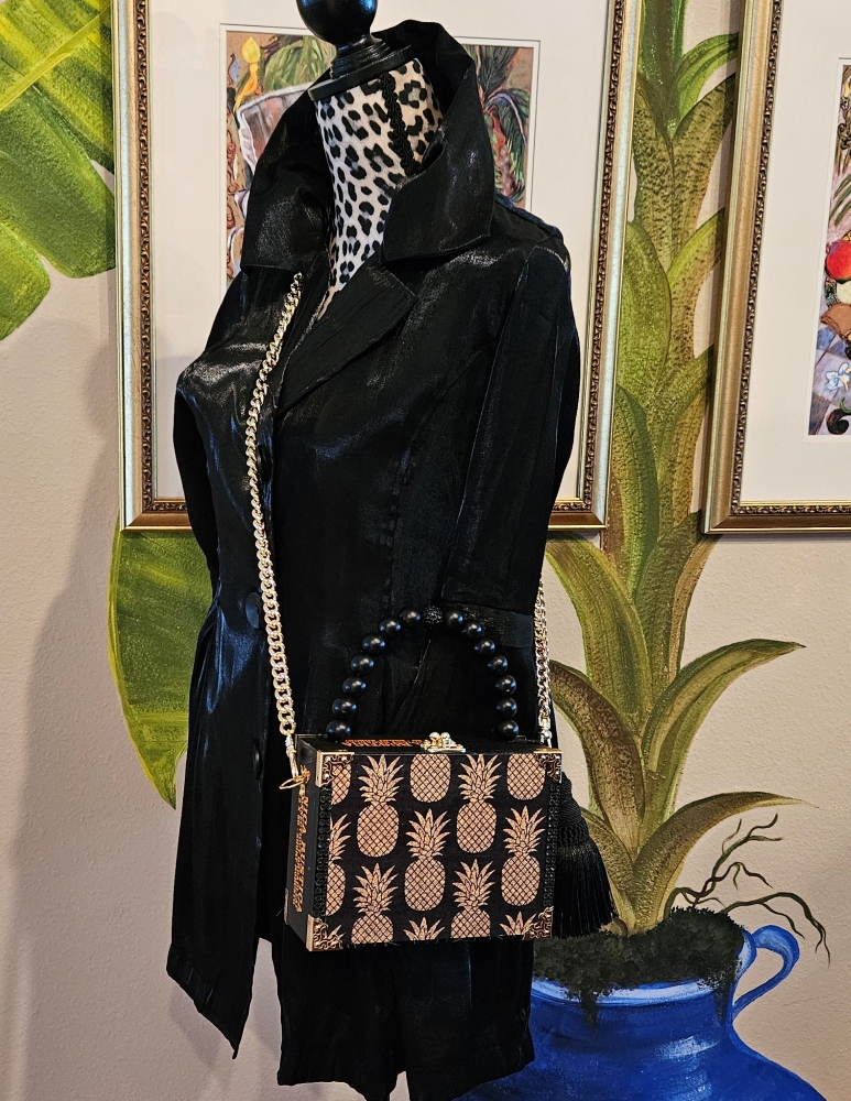 Golden Pineapple Cigar Box Purse - Image 8