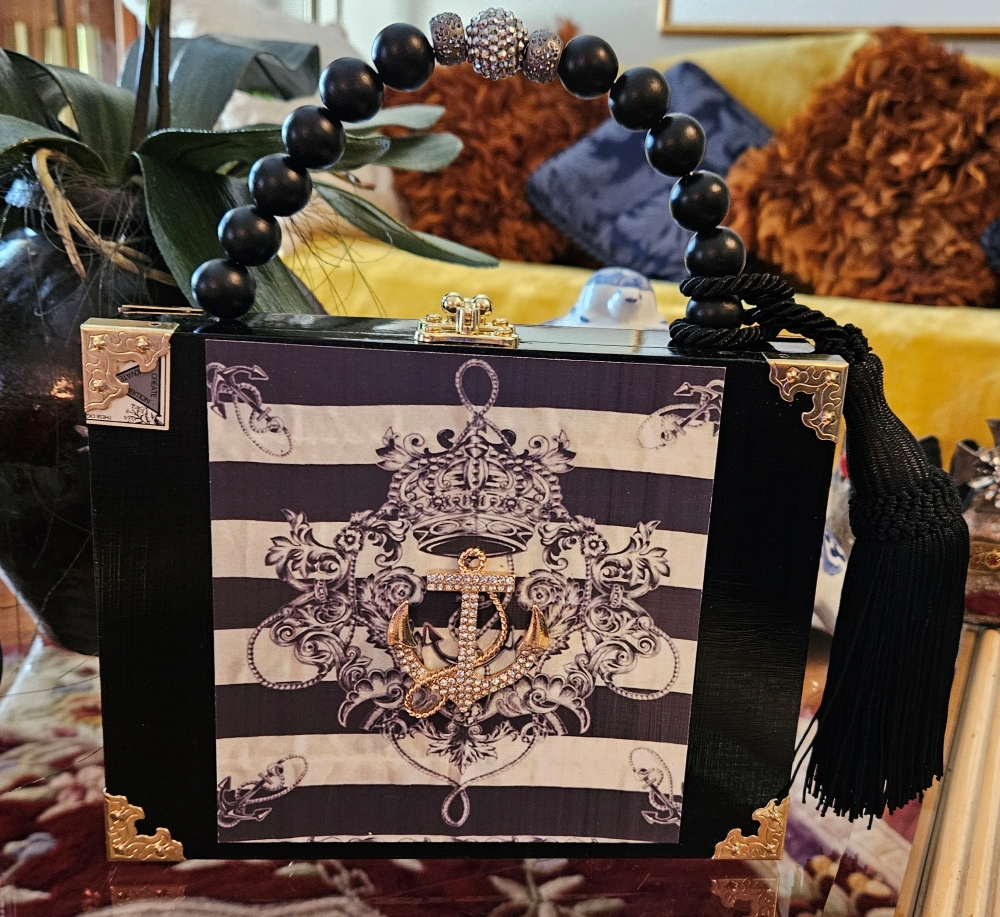 Evening at the Yacht Club Cigar Box Purse - Image 2