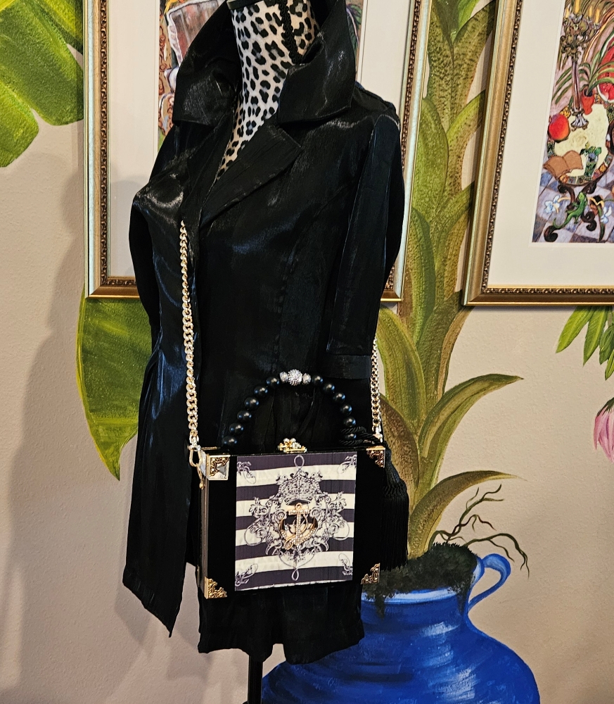 Evening at the Yacht Club Cigar Box Purse - Image 9