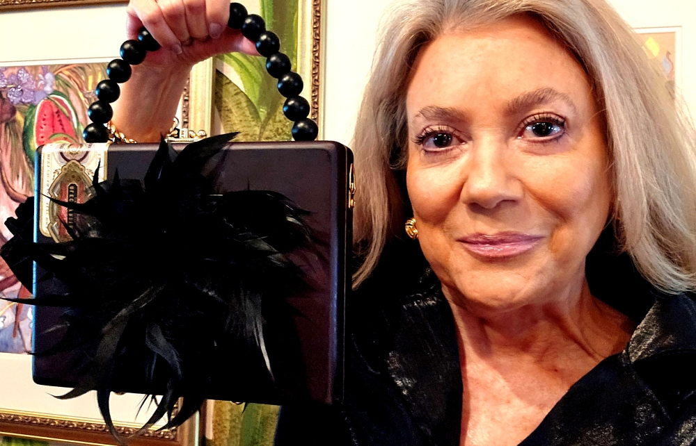 Black Feather Plume Cigar Box Purse - Image 9