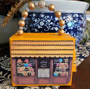 Parisian Boutique A Chapeaux Cigar Box Purse