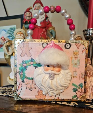 Winking Bubble Blowing Santa Cigar Box Purse