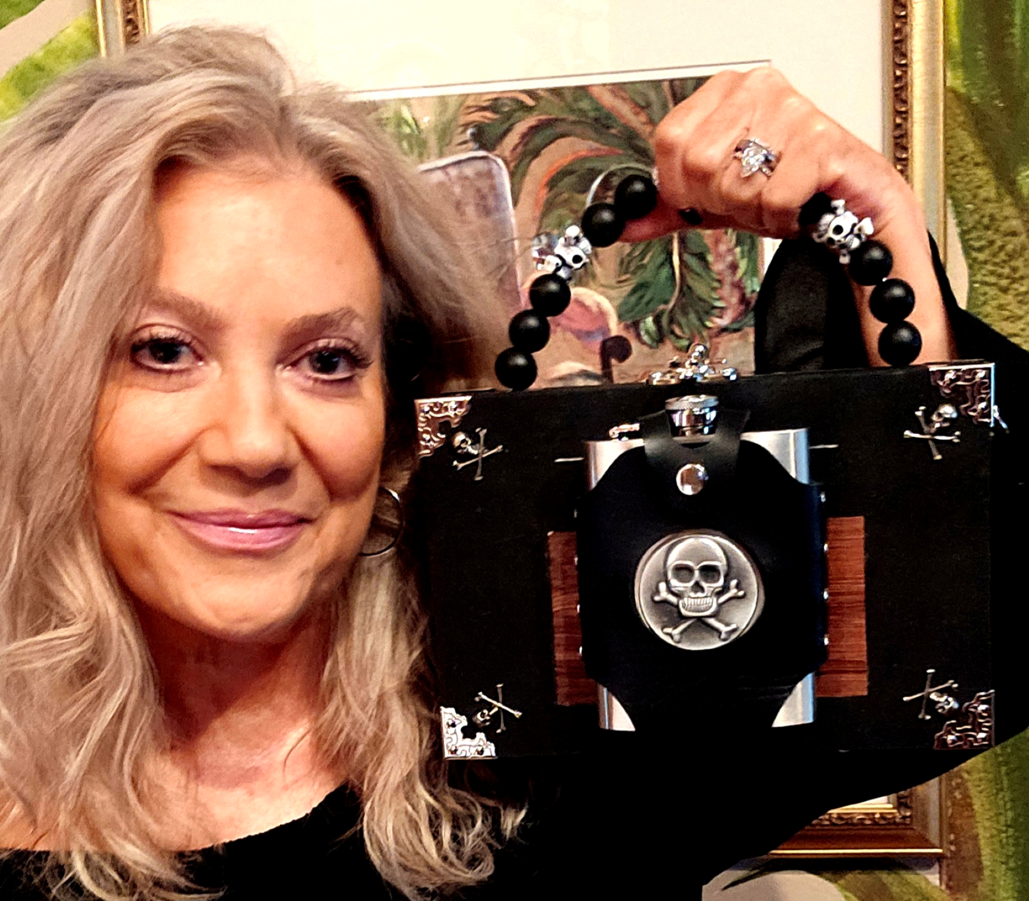 Gasparilla Diesel Skull Flask Cigar Box Purse - Image 10