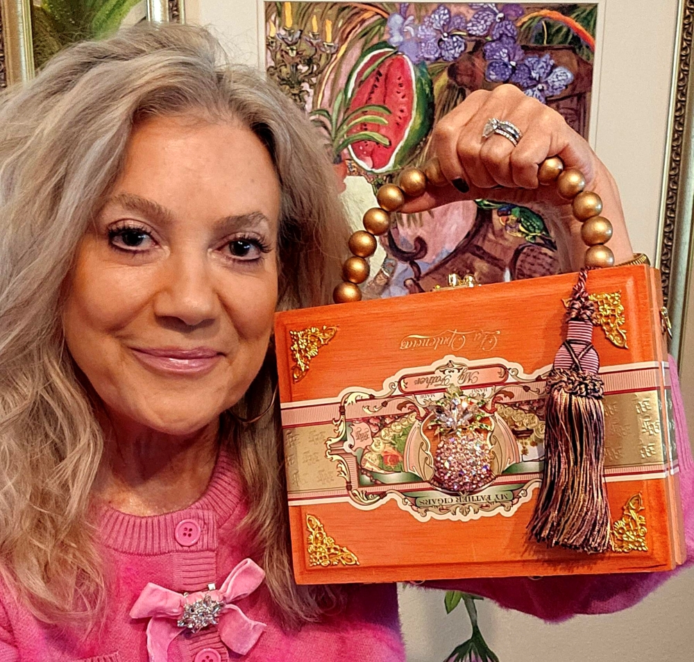 Pink Pineapple Cigar Box Purse - Image 2