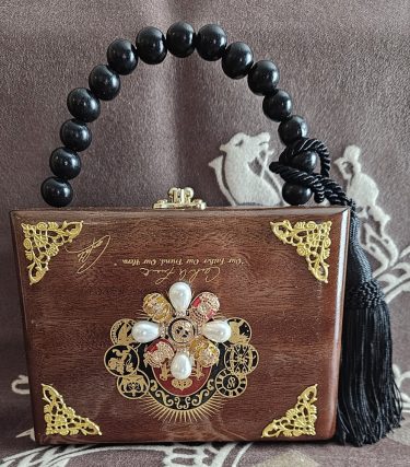 Pearl Maltese Cross Cigar Box Purse