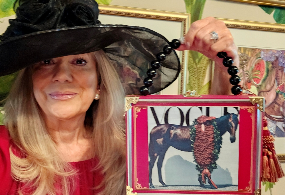 Vogue Cover Run For the Roses Kentucky Derby Cigar Box Purse - Image 10