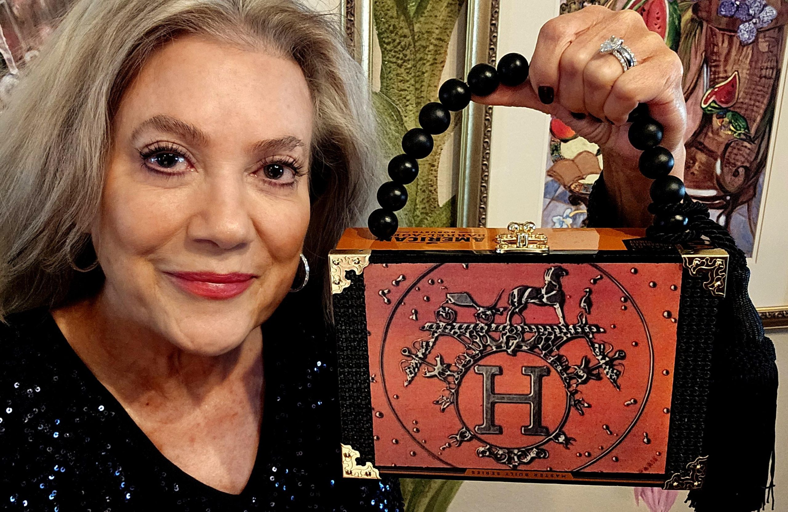 Burnt Orange Hermes Equestrian H Cigar Box Purse - Image 10