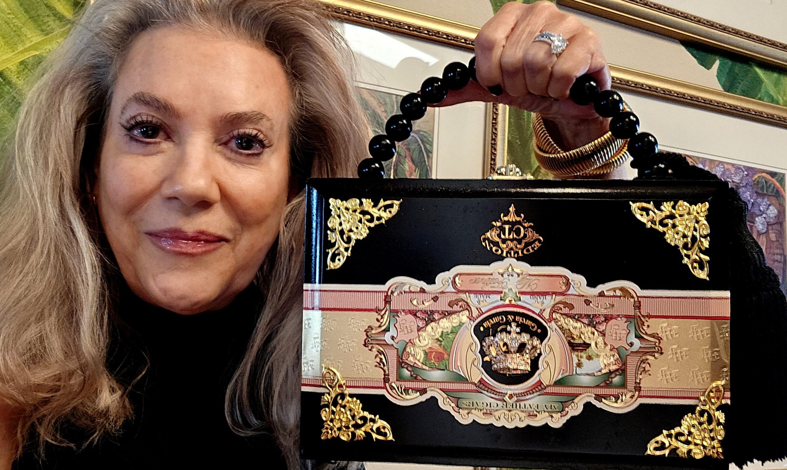 Black My Father with Crown Cigar Box Purse - Image 10