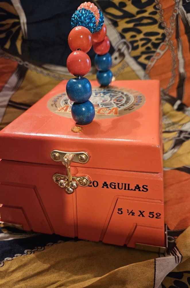 Orange Azteca Cigar Box Purse - Image 5