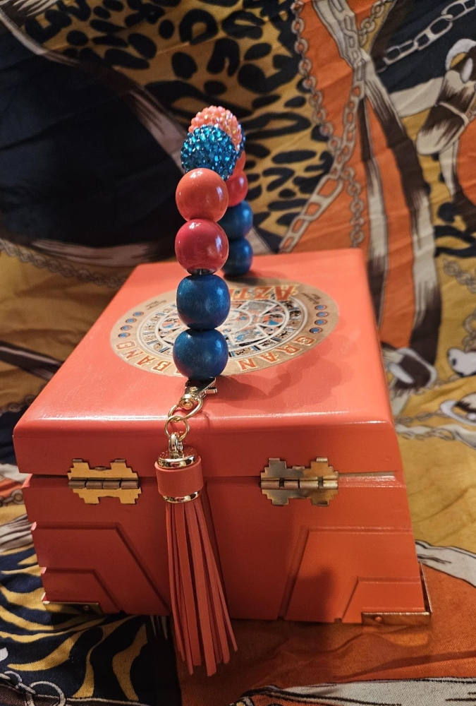 Orange Azteca Cigar Box Purse - Image 6