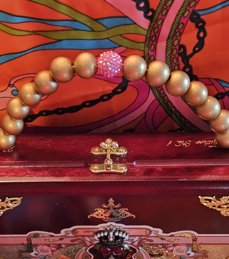 Sacred Heart and Pearl Crown Cherry Red My Father Cigar Box Purse - Image 3