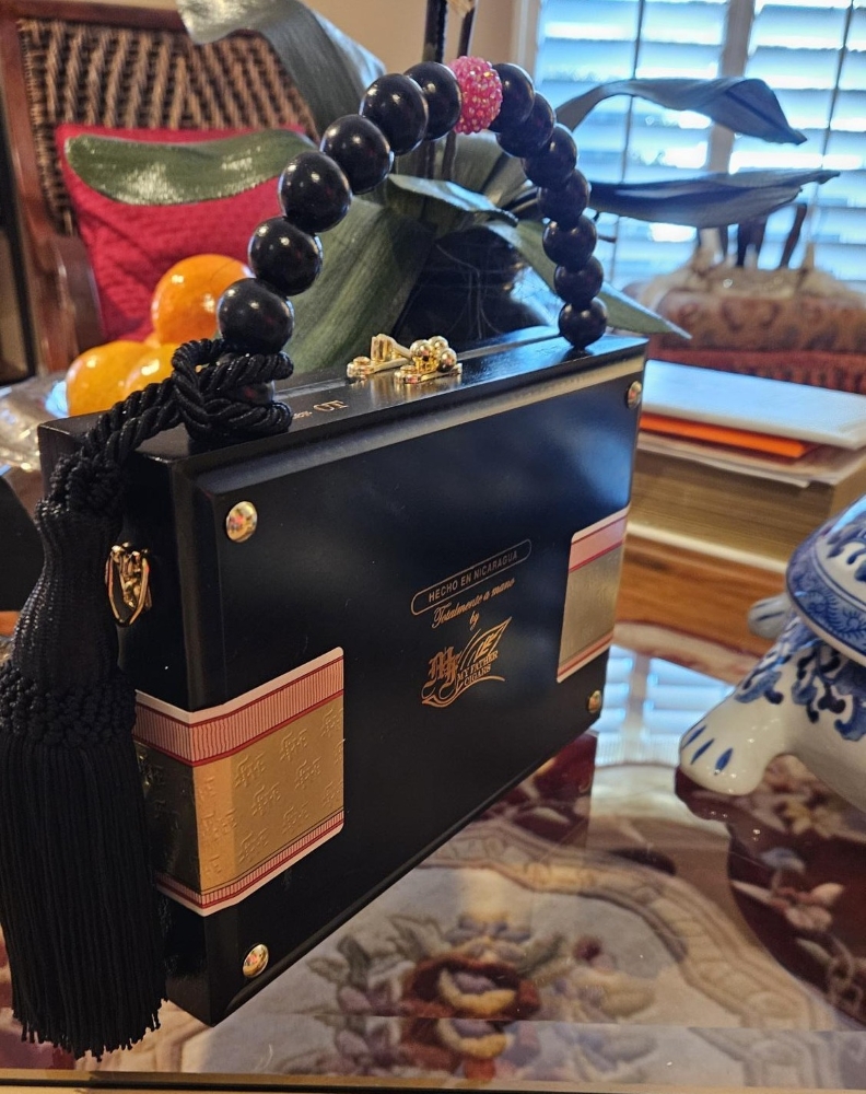 Black My Father with Crown Cigar Box Purse - Image 3