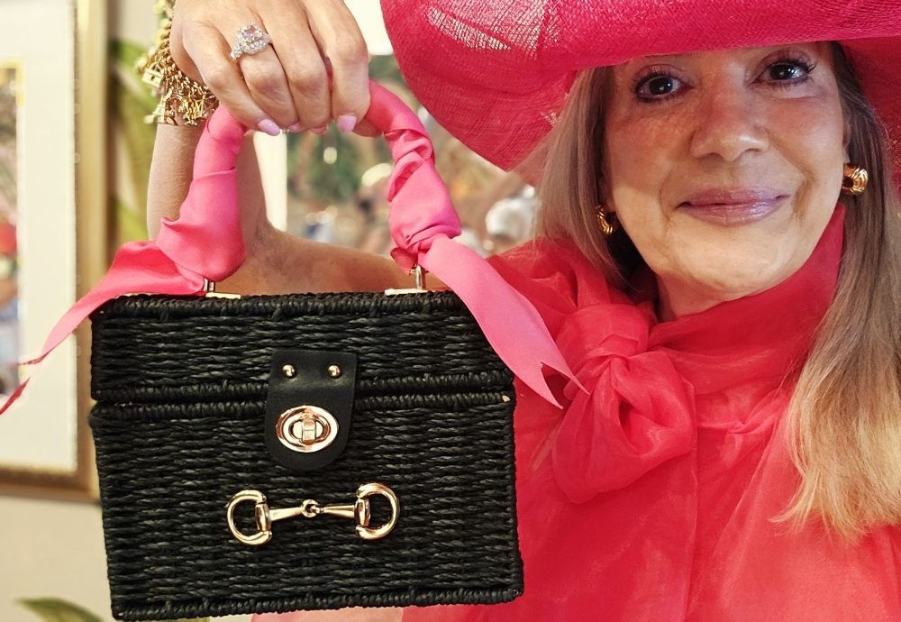 Equestrian Black Rattan with Horse Bit Purse - Image 10