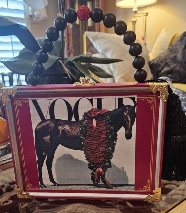 Vogue Cover Run For the Roses Kentucky Derby Cigar Box Purse