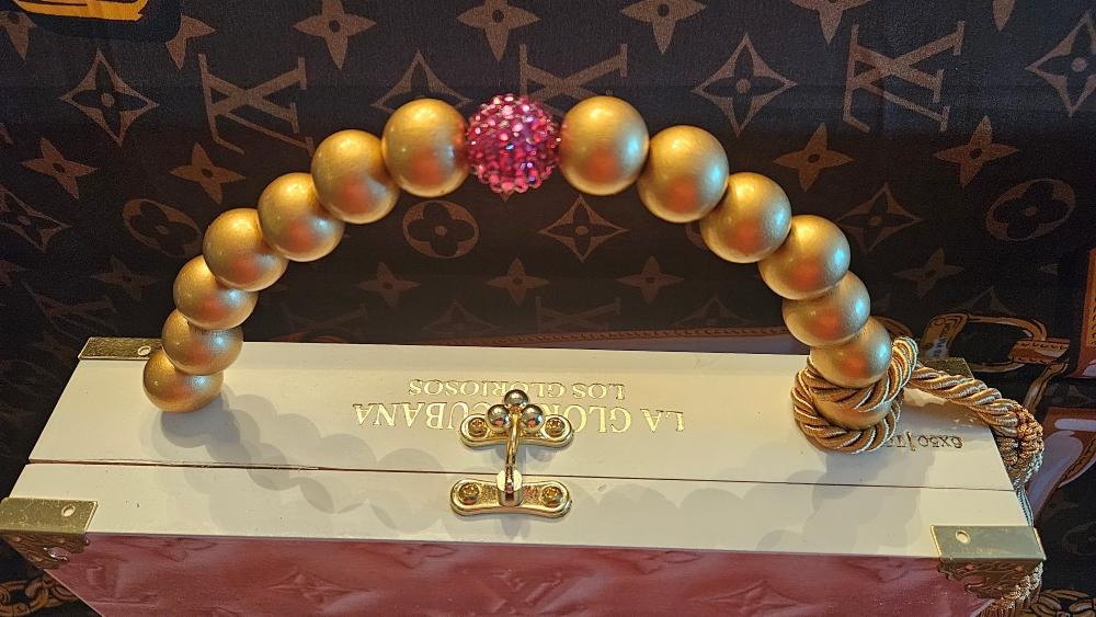 Pink LV Vernis Cigar Box Purse - Image 9