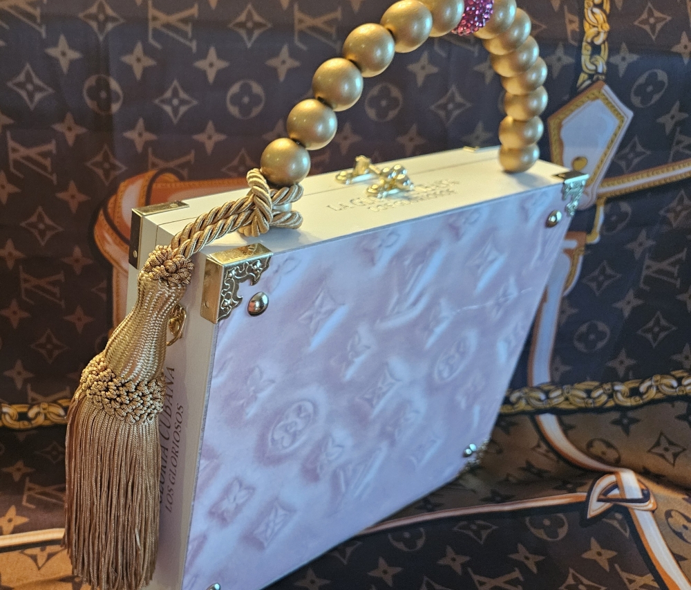 Pink LV Vernis Cigar Box Purse - Image 8