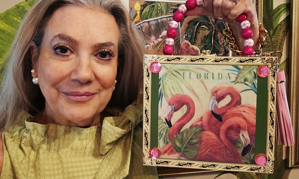 Flamingo Bling Cigar Box Purse - Image 10