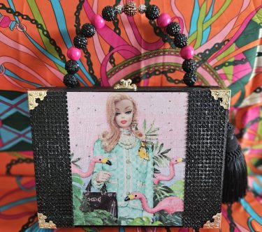 High Fashion Flamingo Barbie Cigar Box Purse