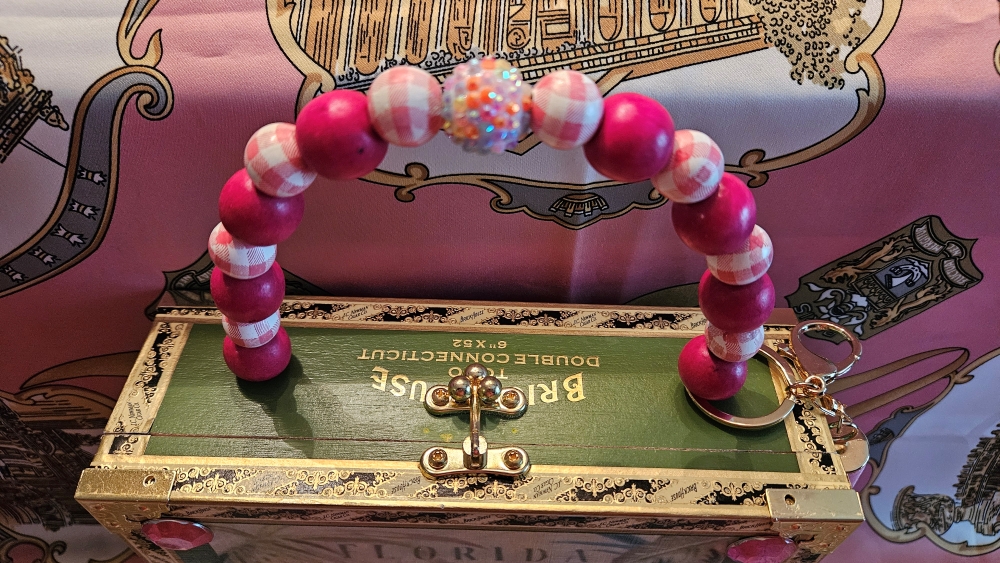 Flamingo Bling Cigar Box Purse - Image 3