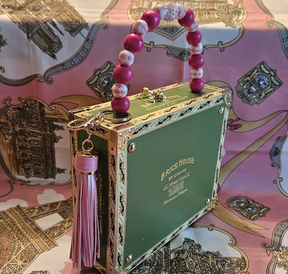 Flamingo Bling Cigar Box Purse - Image 4