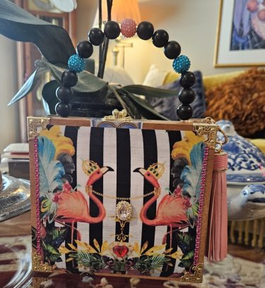 Royal Flamingos Cigar Box Purse