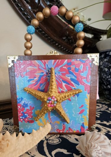 Beautiful Starfish Cigar Box Purse