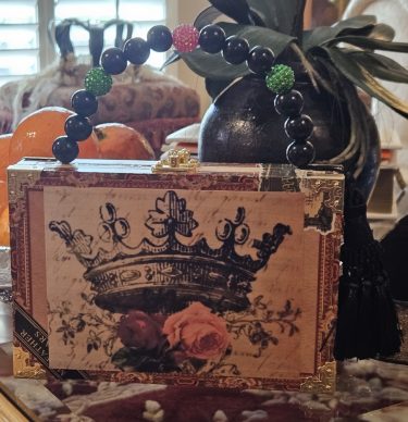 Crown and Roses Cigar Box Purse