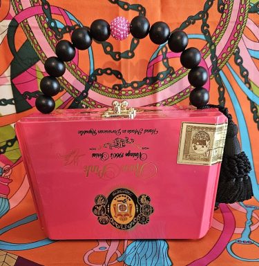 Fuente Rare Pink "For a Goddess with Love" Cigar Box Purse