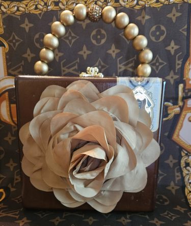 Caramel Rose Cigar Box Purse