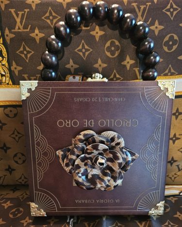 Leopard Rose Cigar Box Purse