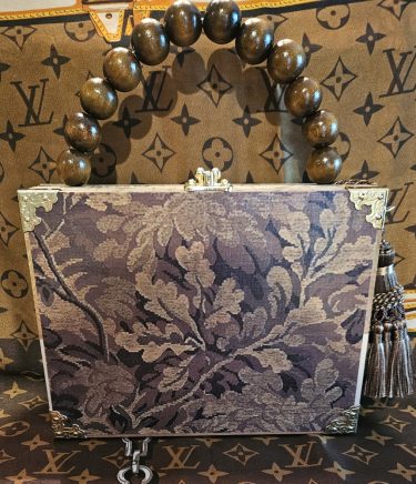Brown Tapestry Cigar Box Purse