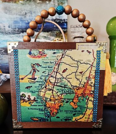 Vintage Tampa Bay Beaches Cigar Box Purse