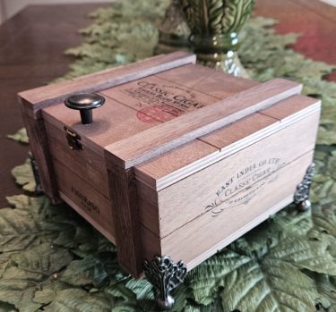 East India Co., Ltd Classic Cigar **Man Box**, Watch Box, Stash Box, Dresser Valet, Desk Box, Groomsman Gift, Keepsake Box, Gun Box
