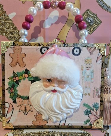 Winking Santa II Cigar Box Purse
