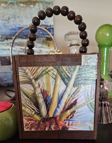 Palm Fronds Cigar Box Purse
