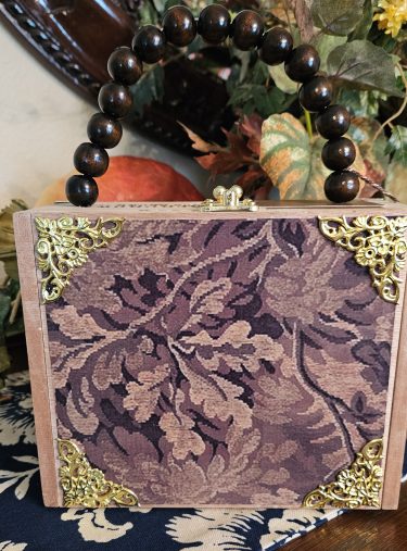 Brown Tapestry Cigar Box Purse