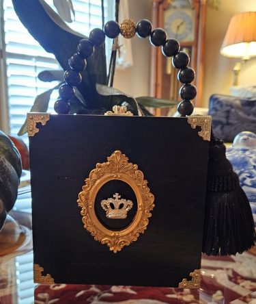 Framed Crown Cigar Box Purse