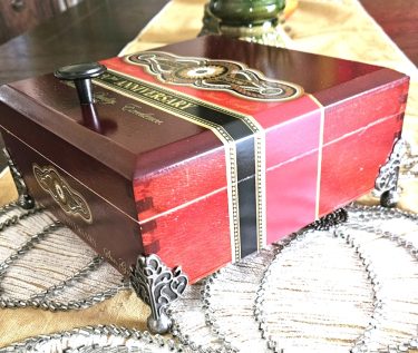Cherry Red Perdomo 20th Anniversary Cigar **Man Box**, Watch Box, Stash Box, Dresser Valet, Desk Box, Groomsman Gift, Keepsake Box, Gun Box